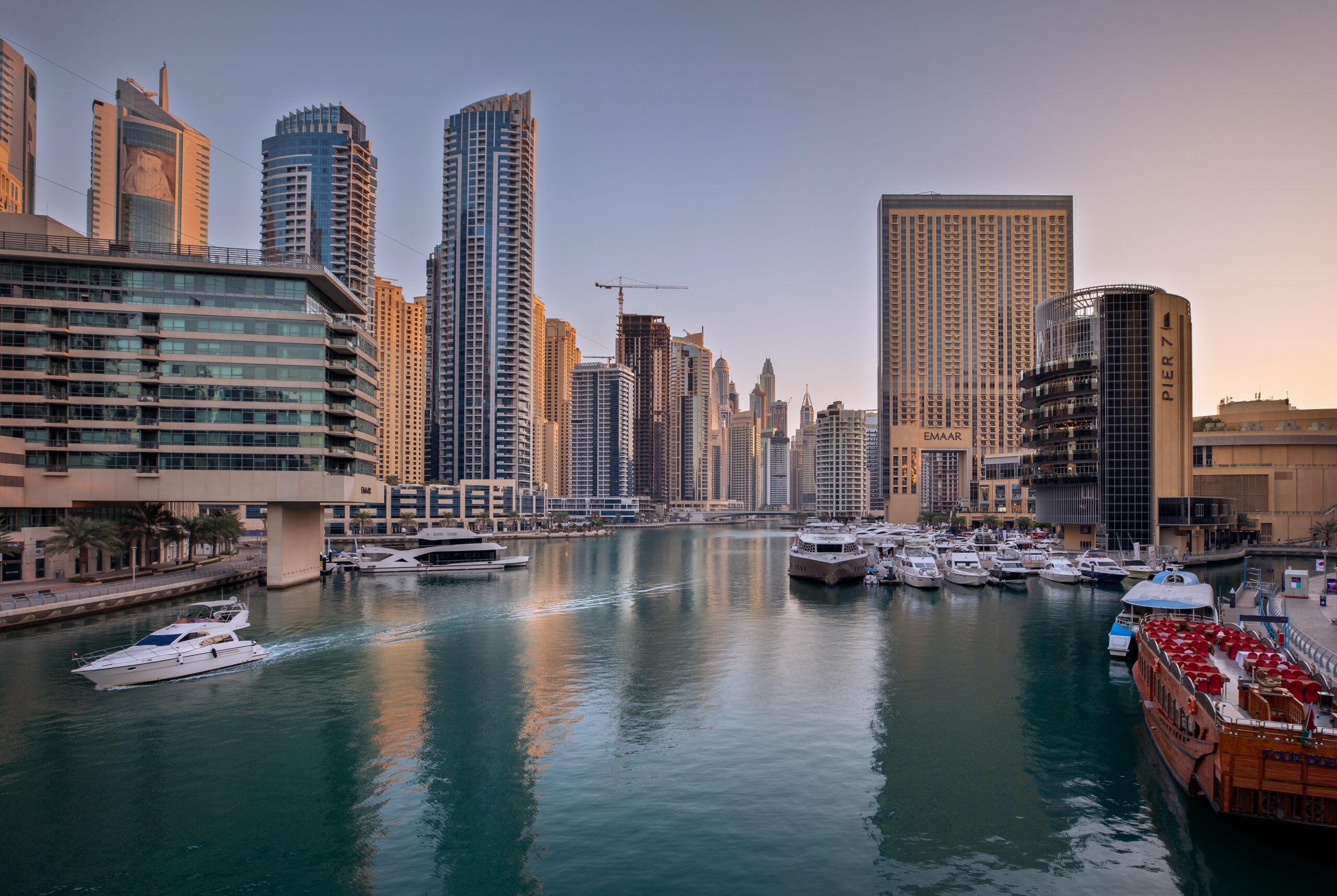 Dubai Marina skyline overlooking the waterfront